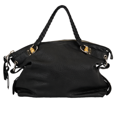 Larged Braided Handle Hobo, front view